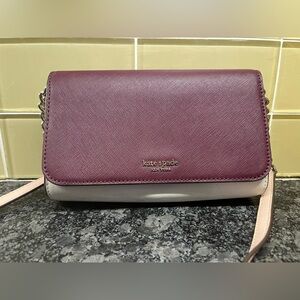 Kate Spade Plum and Cream Crossbody Bag